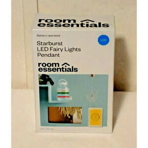 Room Essentials Starburst LED Fairy Lights Pendant 22 in Long